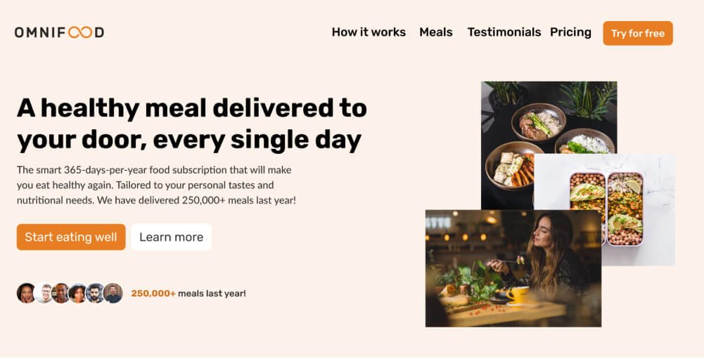 Image of Omnifood website